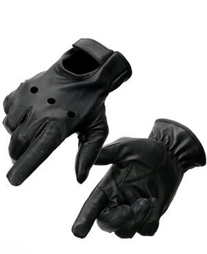 NWT Milwaukee Leather SH247 Men's Black Leather Unlined Driving Gloves